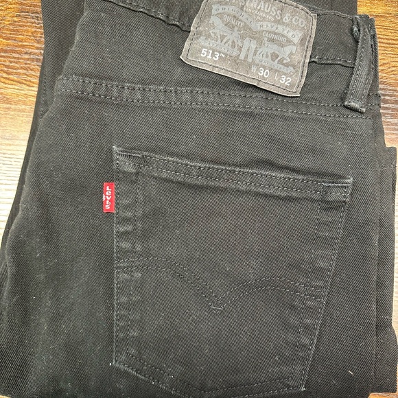 Levi’s 513 Slim Straight Men’s Jeans Jet Black Size 30 x 32 - Picture 4 of 4